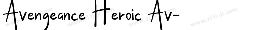 Avengeance Heroic Av字体转换
